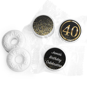 Personalized Elegant Birthday Bash 40 Life Savers Mints
