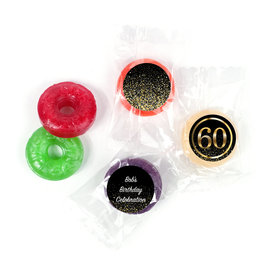 Personalized Elegant Birthday Bash 60 Life Savers 5 Flavor Hard Candy