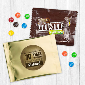 Personalized 70th Birthday In the Making Milk Chocolate M&Ms
