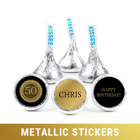 Personalized Metallic Birthday Seal Hershey's Kisses