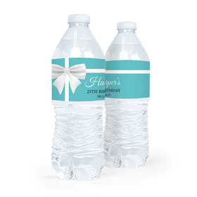 Personalized Birthday Tiffany Style Water Bottle Sticker Labels (5 Labels)