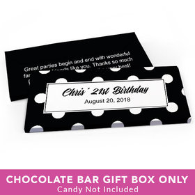 Deluxe Personalized Birthday Birthday Dots Candy Bar Favor Box
