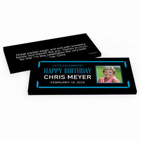 Deluxe Personalized Adult Birthday Celebrate Photo Hershey's Chocolate Bar in Gift Box