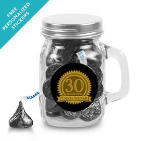 Milestones Personalized Mini Mason Mug 30th Birthday Favors (12 Pack)