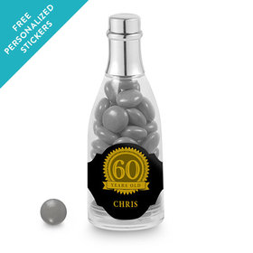 Milestones Personalized Champagne Bottle 60th Birthday Favors (25 Pack)
