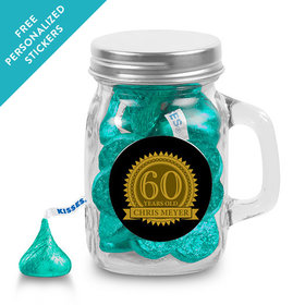 Milestones Personalized Mini Mason Mug 60th Birthday Favors (12 Pack)