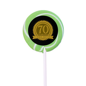 Milestones Personalized Small Swirly Pop 70th Birthday Favors (24 Pack)