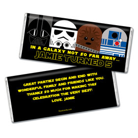 Personalized Youth Birthday Galactic Empire Chocolate Bar & Wrapper