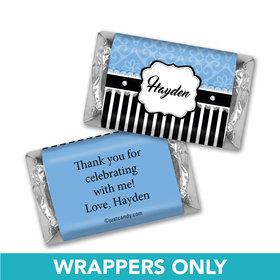 Birthday Personalized Hershey's Miniatures Wrappers Glamour Stripes & Lace