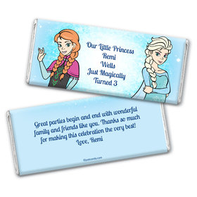 Birthday Personalized Chocolate Bar Wrappers Disney Style Frozen Theme