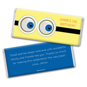 Birthday Personalized Chocolate Bar Wrappers Minion Inspired