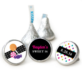 Birthday Personalized Hershey's Kisses Sweet 16 Polka Dot Candy Shoppe Assembled Kisses