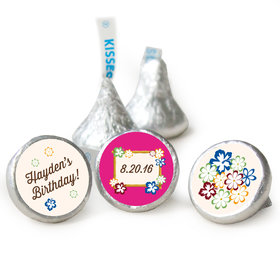 Birthday Personalized Hershey's Kisses Tropical Hawaiian Luau Party Assembled Kisses