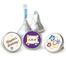 Birthday Personalized Hershey's Kisses Tropical Hawaiian Luau Party Assembled Kisses