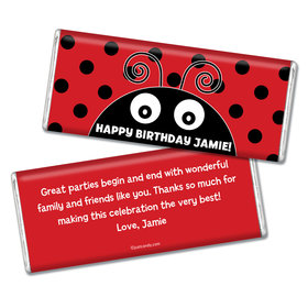 Birthday Personalized Chocolate Bar Ladybug