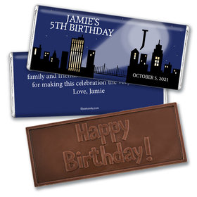 Birthday Personalized Embossed Chocolate Bar Batman Gotham City Theme