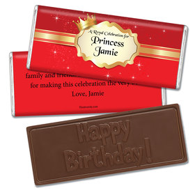 Birthday Personalized Embossed Chocolate Bar Storybook Princess