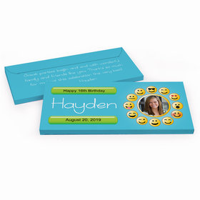 Deluxe Personalized Youth Birthday Emoji Photo Hershey's Chocolate Bar in Gift Box