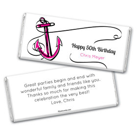 Birthday Personalized Chocolate Bar Wrappers Anchor