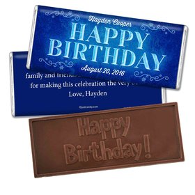 Birthday Personalized Embossed Chocolate Bar Frozen Scroll Princess
