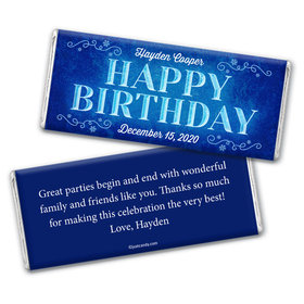 Birthday Personalized Chocolate Bar Wrappers Frozen Scroll Princess