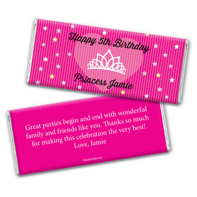Birthday Personalized Chocolate Bar Wrappers Princess Crown
