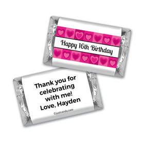Birthday Personalized Hershey's Miniatures Tiled Hearts
