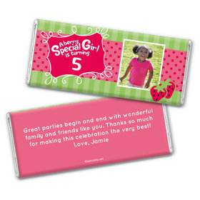 Birthday Personalized Chocolate Bar Wrappers Strawberry Shortcake Berry Inspired
