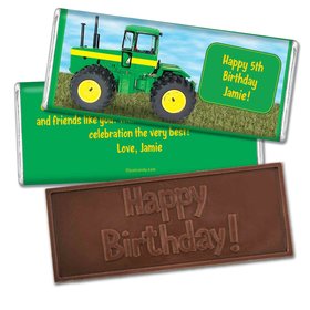 Birthday Personalized Embossed Chocolate Bar Oh Deere! Farm Tractor