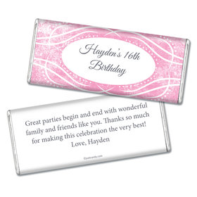 Birthday Personalized Chocolate Bar Winter Snow Squiggle