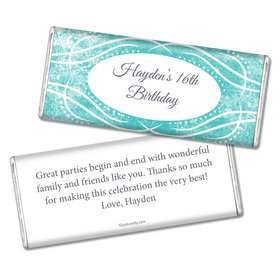 Birthday Personalized Chocolate Bar Winter Snow Squiggle