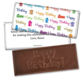 Birthday Personalized Embossed Chocolate Bar Gifts and Wishes
