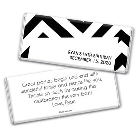 Birthday Personalized Chocolate Bar Wrappers Chevron
