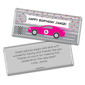 Birthday Personalized Chocolate Bar Race Car Party