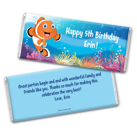 Birthday Personalized Chocolate Bar Wrappers Finding a Clownfish for Dory