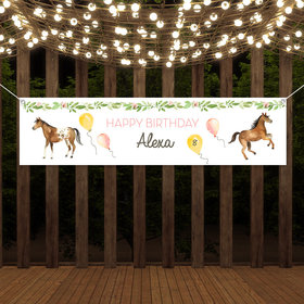Personalized Horse Birthday Wild Horse - 5 Ft. Banner