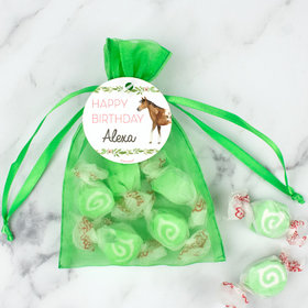 Personalized Horse Birthday Taffy Organza Bags Favor - Wild Horse