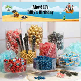 Personalized Pirate Birthday Deluxe Candy Buffet - Pirate Gold