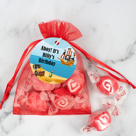 Personalized Pirate Birthday Taffy Organza Bags Favor - Pirate Gold