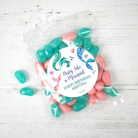 Personalized Mermaid Birthday Candy Bag - Mermaid Tails with Jelly Belly Jelly Beans