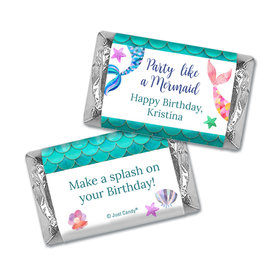 Personalized Mermaid Birthday Hershey's Miniatures Wrappers Mermaid Tails