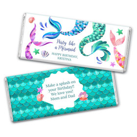 Personalized Mermaid Birthday Chocolate Bar & Wrapper - Mermaid Tails