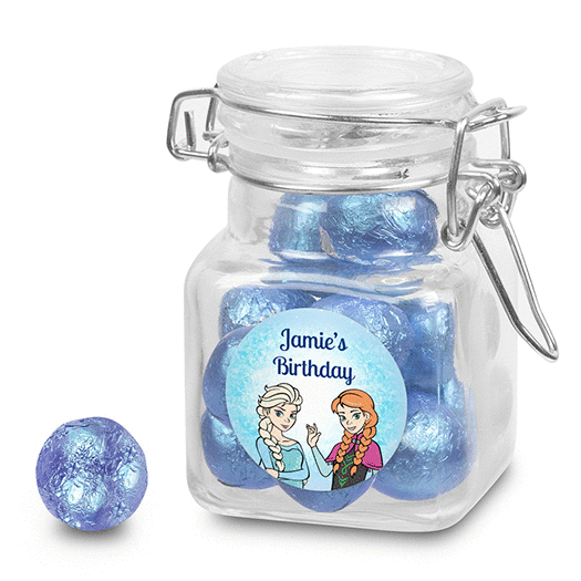 Birthday Personalized Latch Jar Disney Style Frozen Theme (12 Pack)