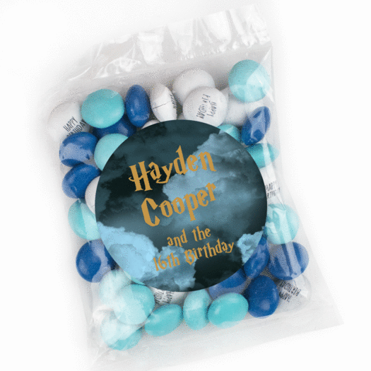 Personalized Harry Potter Candy Bags with Just Candy Milk Chocolate Minis