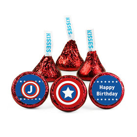 Personalized Kids Birthday Captain America Themed Hershey's Kisses