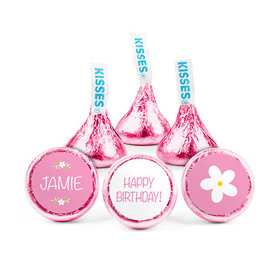 Personalized Kids Birthday Flowery Hershey's Kisses