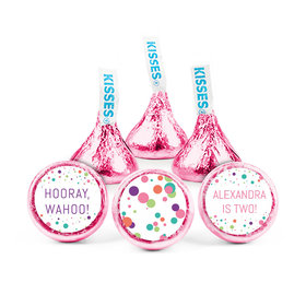 Personalized Birthday Colorful Splatter Hershey's Kisses