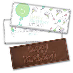 Personalized Birthday Party Time Embossed Chocolate Bar