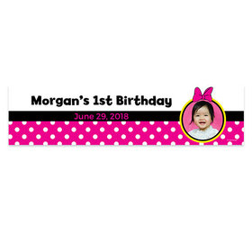 Personalized Birthday Minnie Mouse Theme Photo 5 Ft. Banner