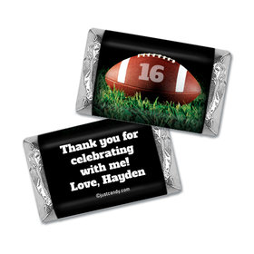 Birthday Personalized Hershey's Miniatures Wrappers Football Touchdown